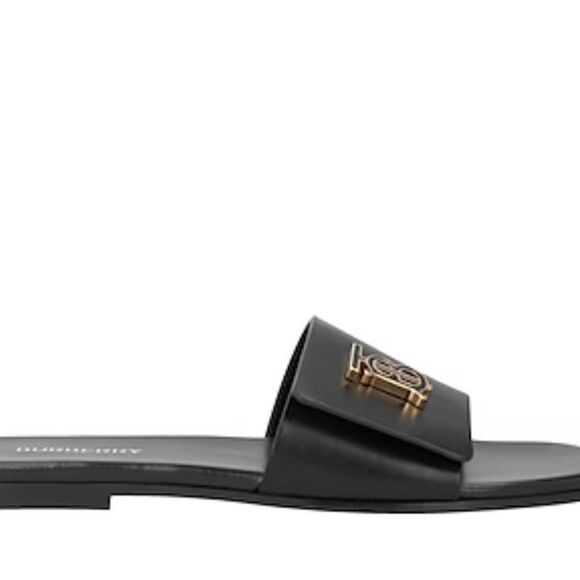 Burberry Leather TB Plaque Sandals - Picture 2 of 9